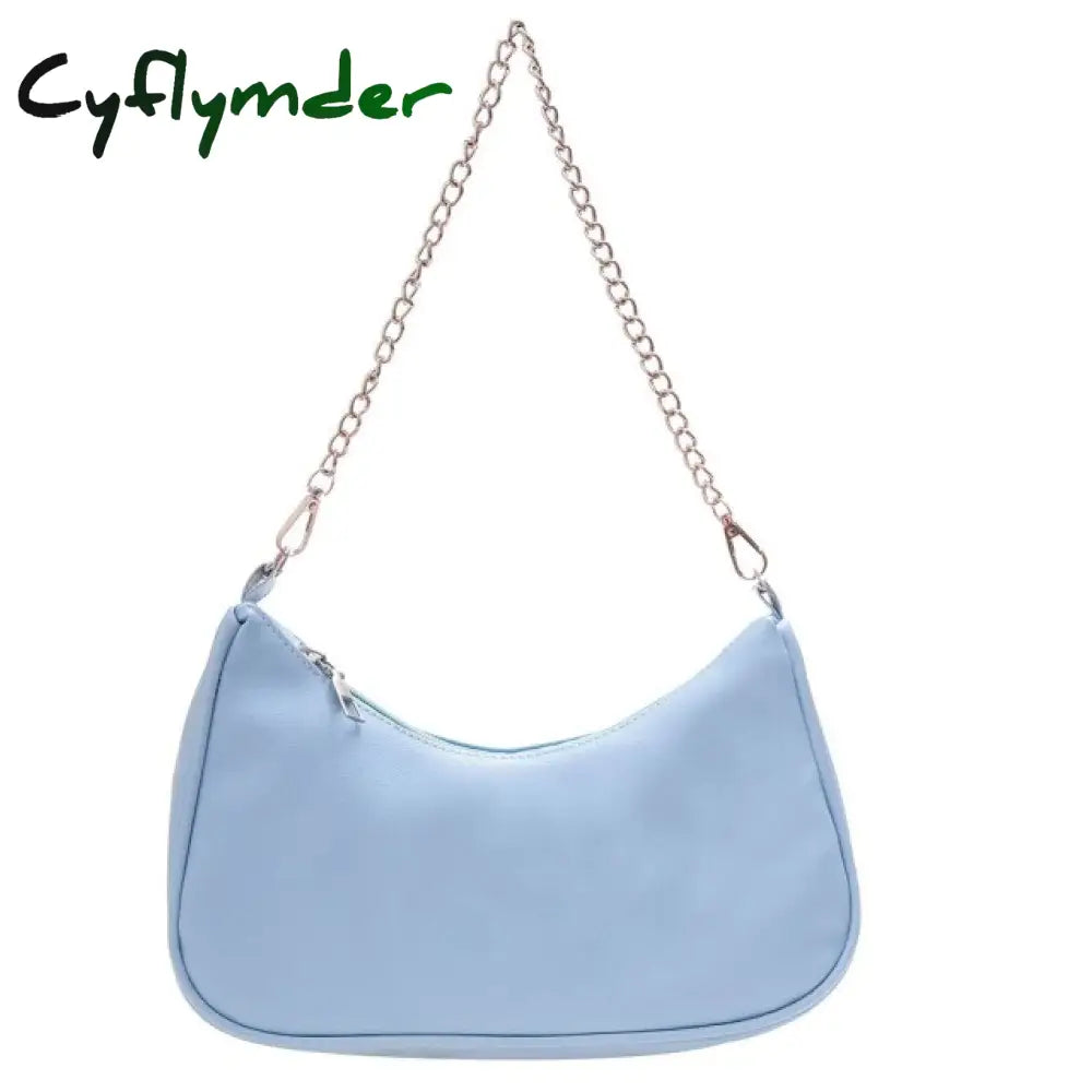 Cyflymder Women’s Bag Soft Pu Leather Women Shoulder Underarm Retro Solid Color Ladies Handbags