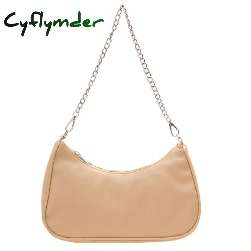 Cyflymder Women’s Bag Soft Pu Leather Women Shoulder Underarm Retro Solid Color Ladies Handbags