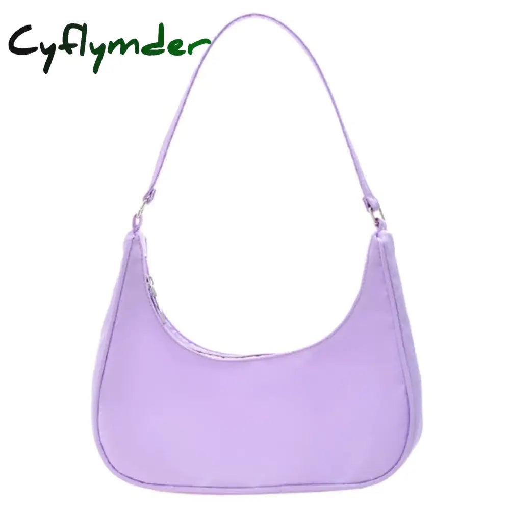 Cyflymder Women’s Bag Soft Pu Leather Women Shoulder Underarm Retro Solid Color Ladies Handbags