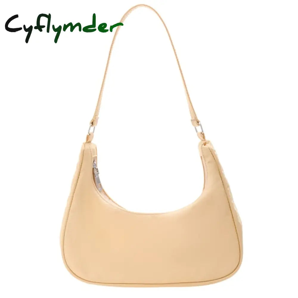 Cyflymder Women’s Bag Soft Pu Leather Women Shoulder Underarm Retro Solid Color Ladies Handbags