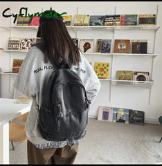 Cyflymder Women’s Bag Trend Gradient Denim Fabric Backpack Men’s Fashion Travel Unisex Student