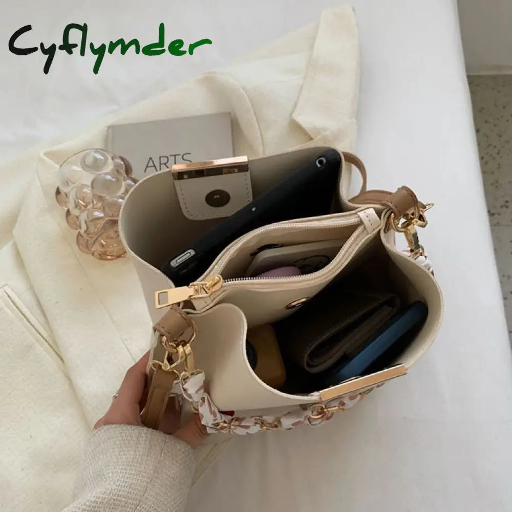 Cyflymder Women’s Bucket Handbag New Fashion Crossbody Bags For Female Large Capacity Top Handle