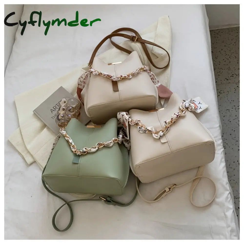 Cyflymder Women’s Bucket Handbag New Fashion Crossbody Bags For Female Large Capacity Top Handle