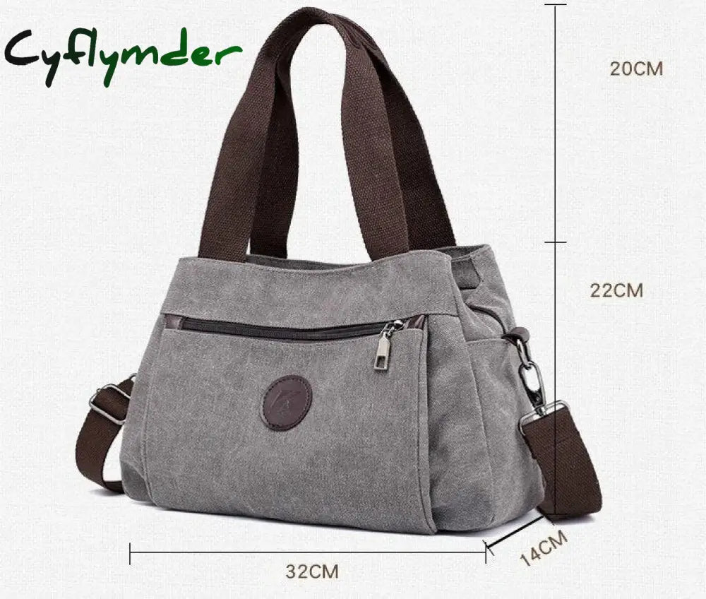 Cyflymder Women’s Canvas Bag Handbags Shoulder Bags Messenger Crossbody Tote Large Capacity Work