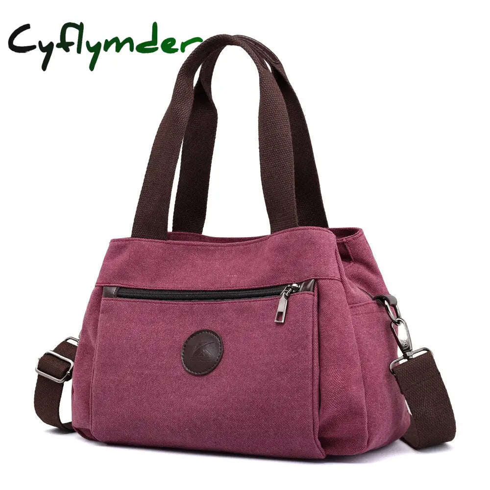 Cyflymder Women’s Canvas Bag Handbags Shoulder Bags Messenger Crossbody Tote Large Capacity Work