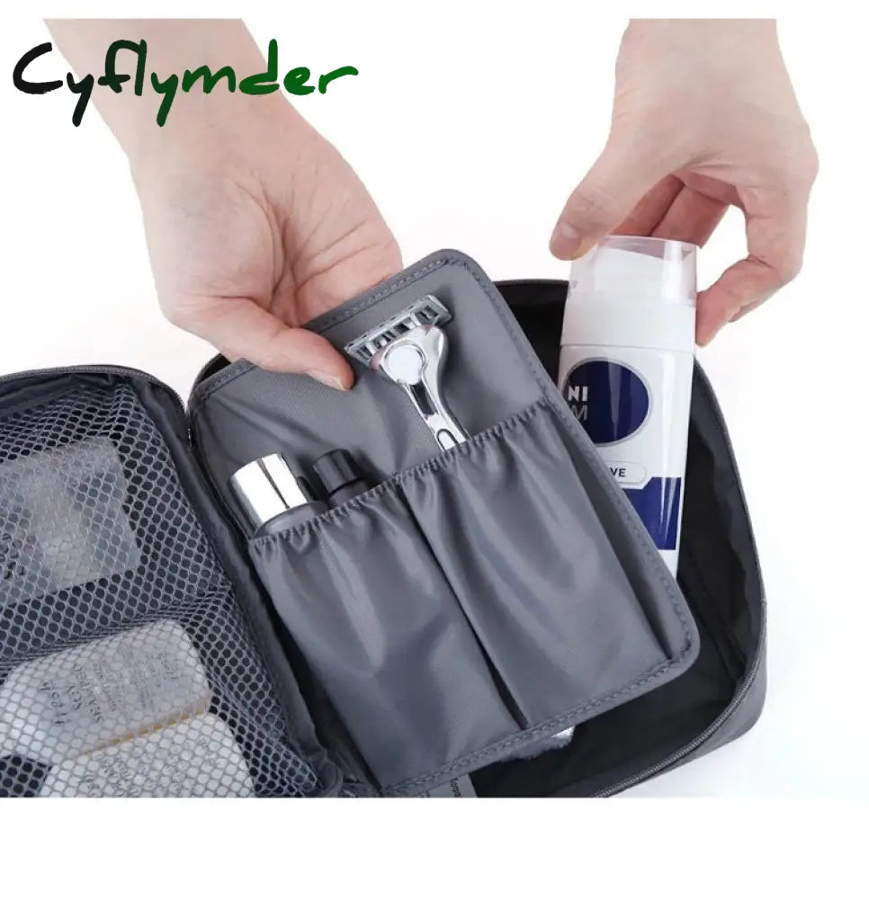 Cyflymder Womens Cosmetic Toiletry Bags Travel Makeup Bag Girl’s Cute Printing Organizer Make Up