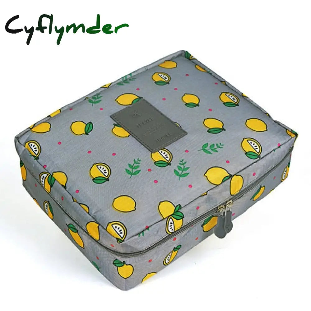 Cyflymder Womens Cosmetic Toiletry Bags Travel Makeup Bag Girl’s Cute Printing Organizer Make Up