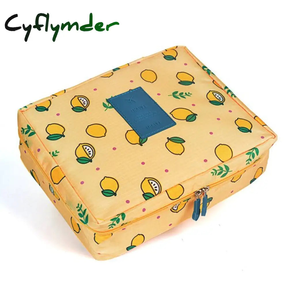 Cyflymder Womens Cosmetic Toiletry Bags Travel Makeup Bag Girl’s Cute Printing Organizer Make Up