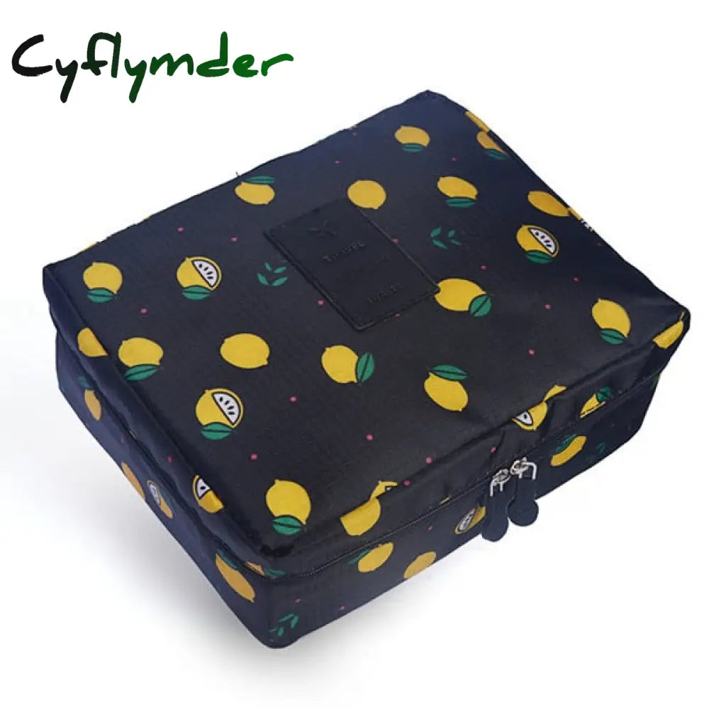 Cyflymder Womens Cosmetic Toiletry Bags Travel Makeup Bag Girl’s Cute Printing Organizer Make Up