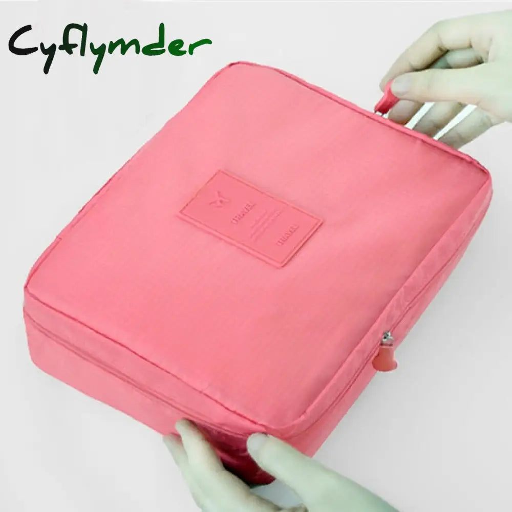 Cyflymder Womens Cosmetic Toiletry Bags Travel Makeup Bag Girl’s Cute Printing Organizer Make Up