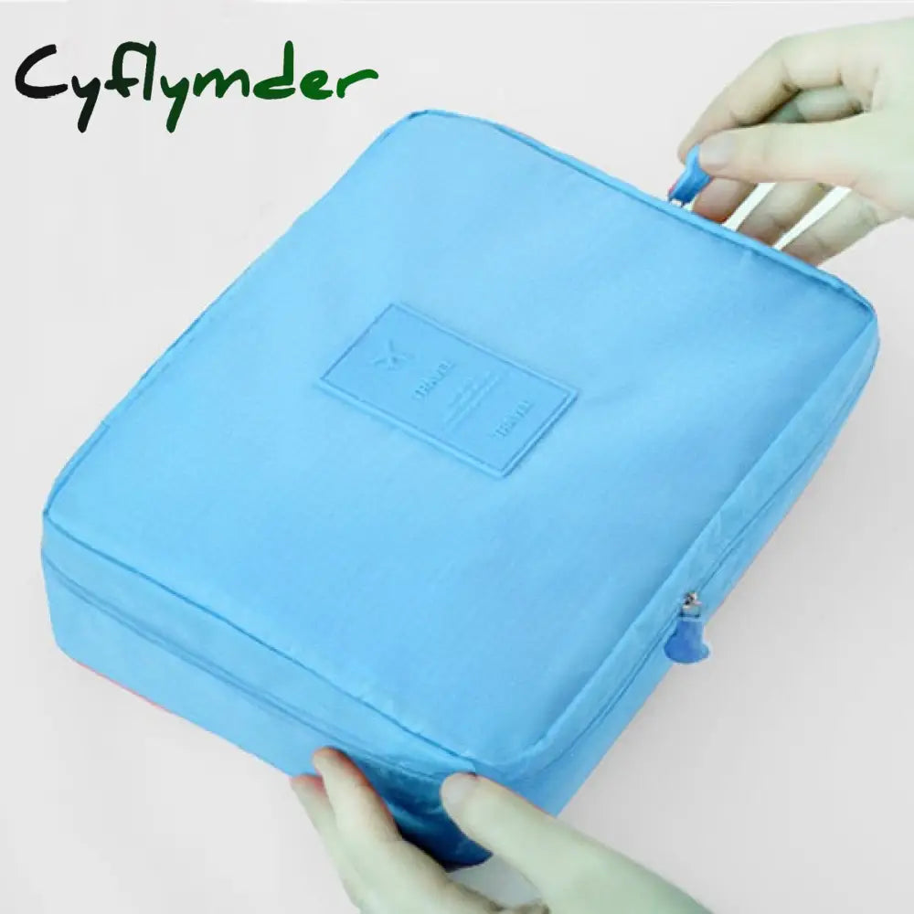 Cyflymder Womens Cosmetic Toiletry Bags Travel Makeup Bag Girl’s Cute Printing Organizer Make Up