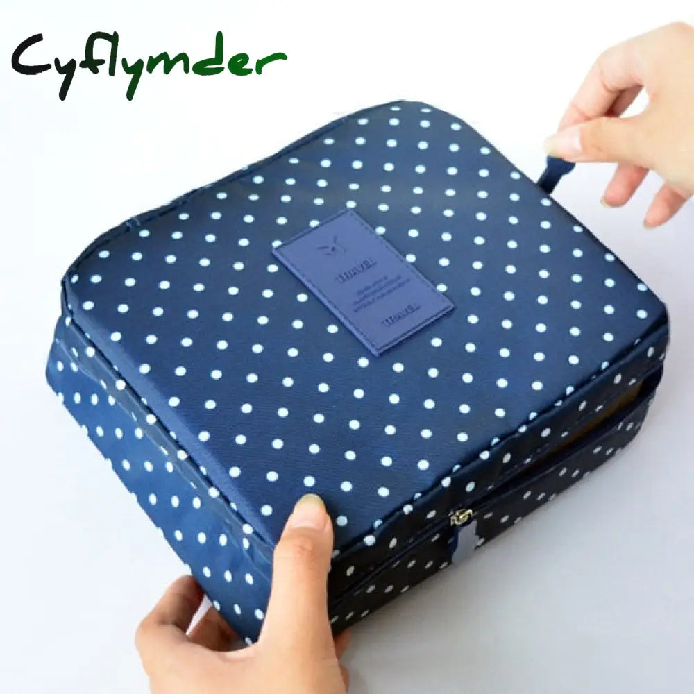 Cyflymder Womens Cosmetic Toiletry Bags Travel Makeup Bag Girl’s Cute Printing Organizer Make Up