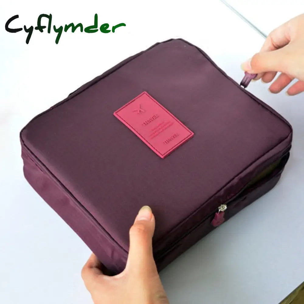 Cyflymder Womens Cosmetic Toiletry Bags Travel Makeup Bag Girl’s Cute Printing Organizer Make Up