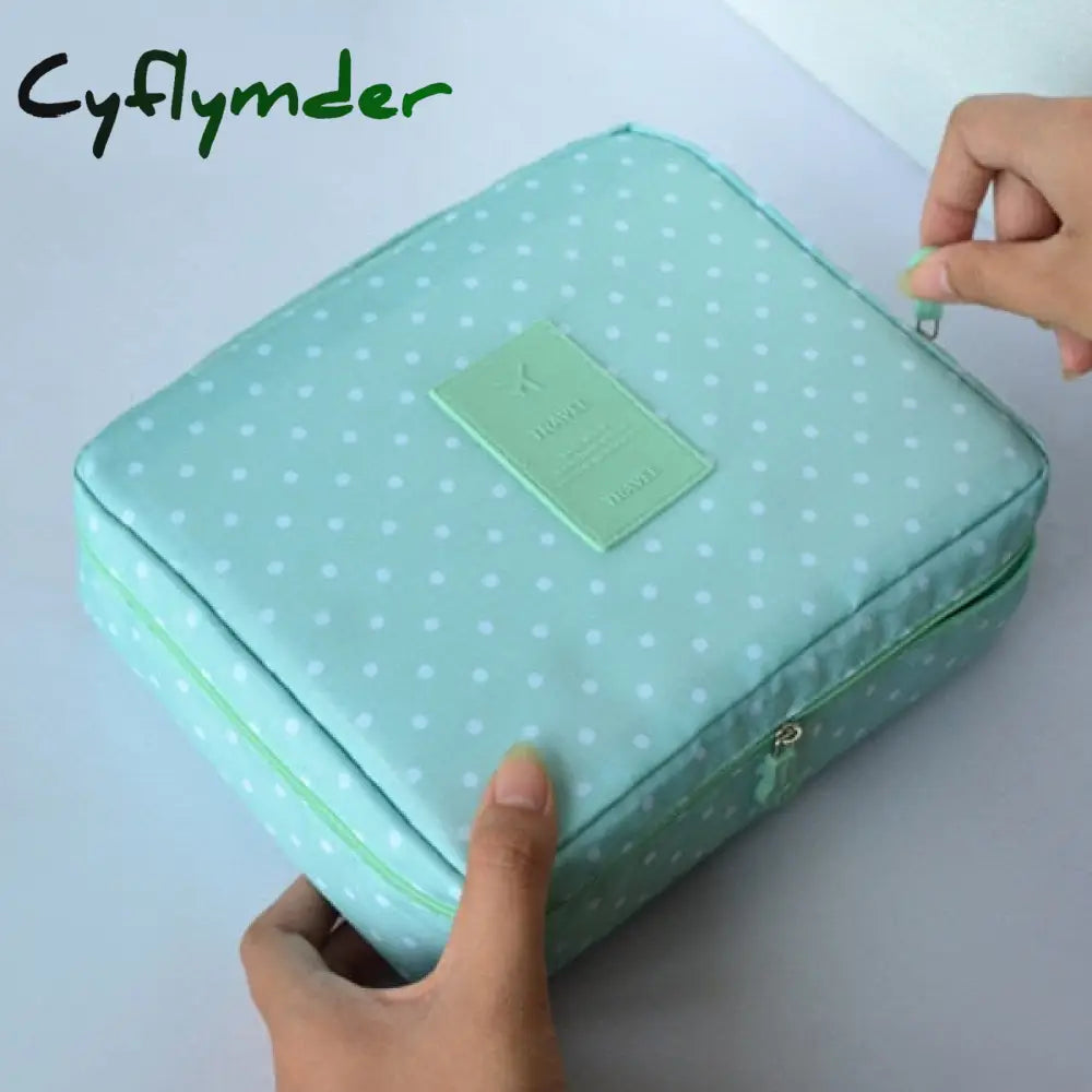 Cyflymder Womens Cosmetic Toiletry Bags Travel Makeup Bag Girl’s Cute Printing Organizer Make Up