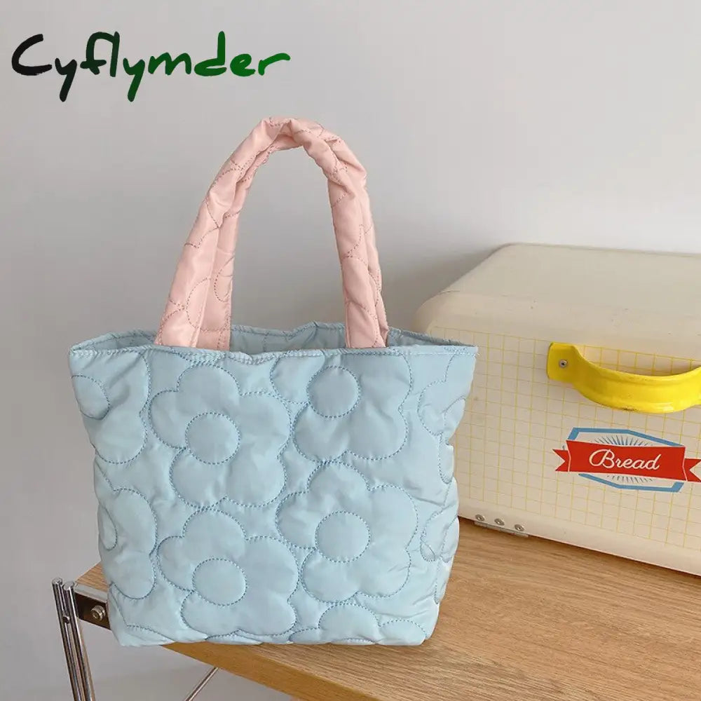 Cyflymder Women’s Cotton Handbags Mini Shoulder Bag Purses Flower Canvas Tote Open Sweet Small