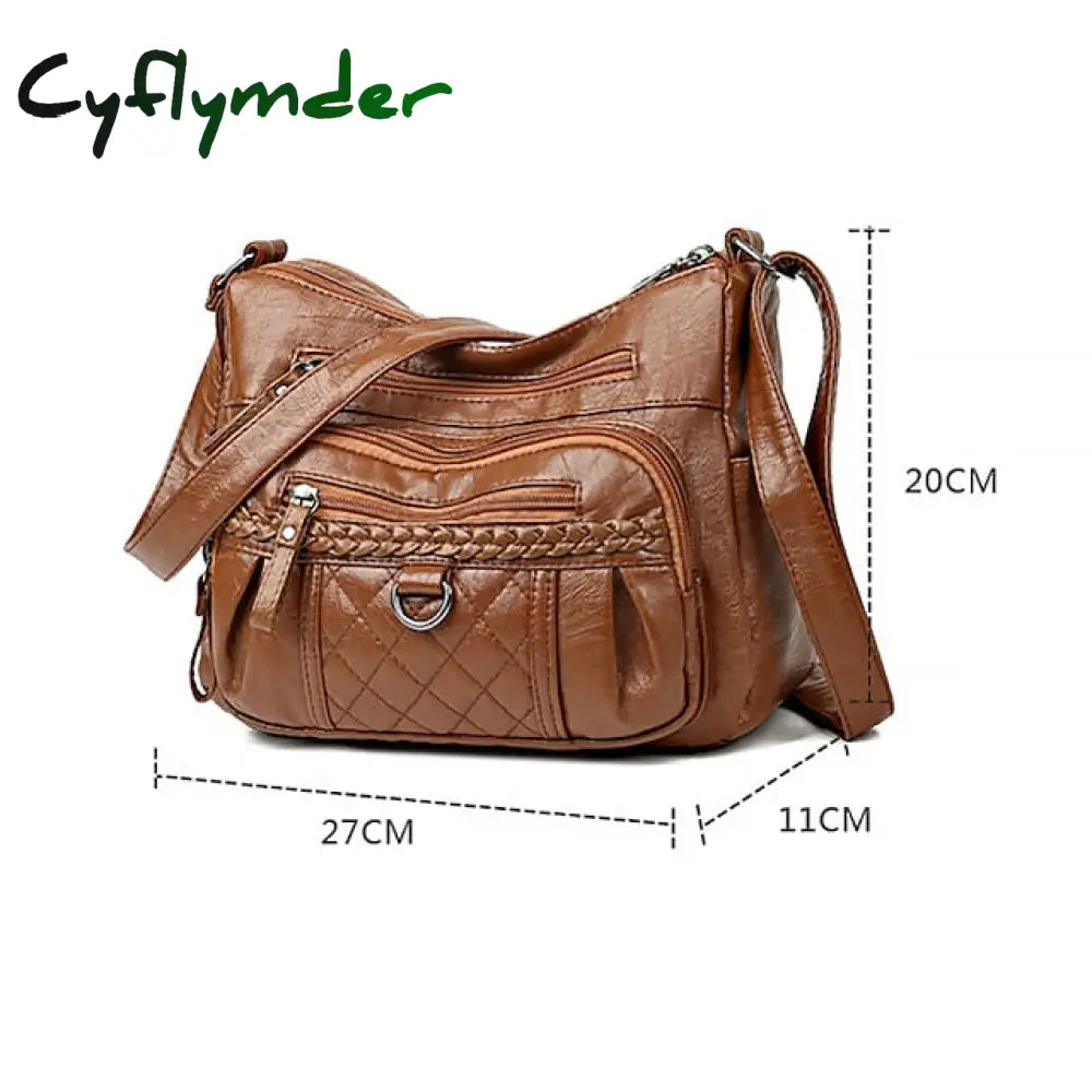 Cyflymder Women’s Crossbody Bag Shoulder Hobo Pu Leather Outdoor Daily Holiday Buttons Zipper