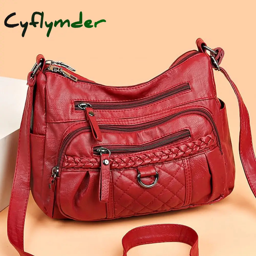 Cyflymder Women’s Crossbody Bag Shoulder Hobo Pu Leather Outdoor Daily Holiday Buttons Zipper