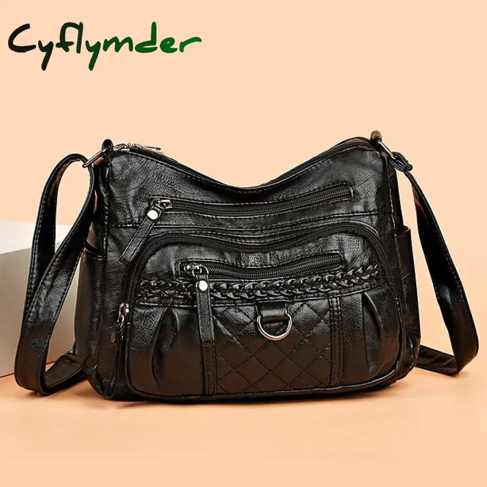 Cyflymder Women’s Crossbody Bag Shoulder Hobo Pu Leather Outdoor Daily Holiday Buttons Zipper