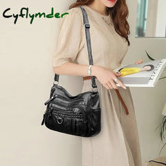 Cyflymder Women’s Crossbody Bag Shoulder Hobo Pu Leather Outdoor Daily Holiday Buttons Zipper