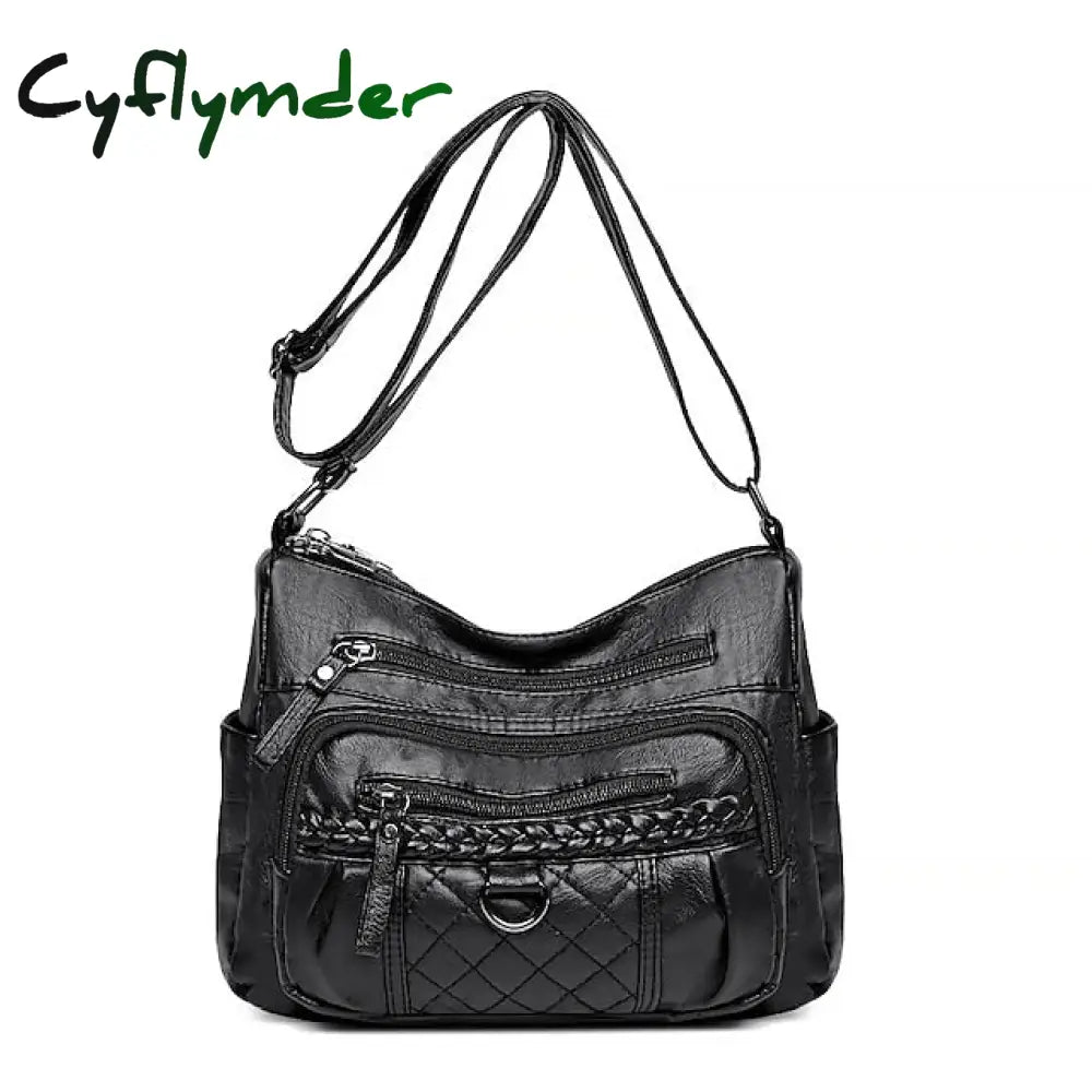 Cyflymder Women’s Crossbody Bag Shoulder Hobo Pu Leather Outdoor Daily Holiday Buttons Zipper