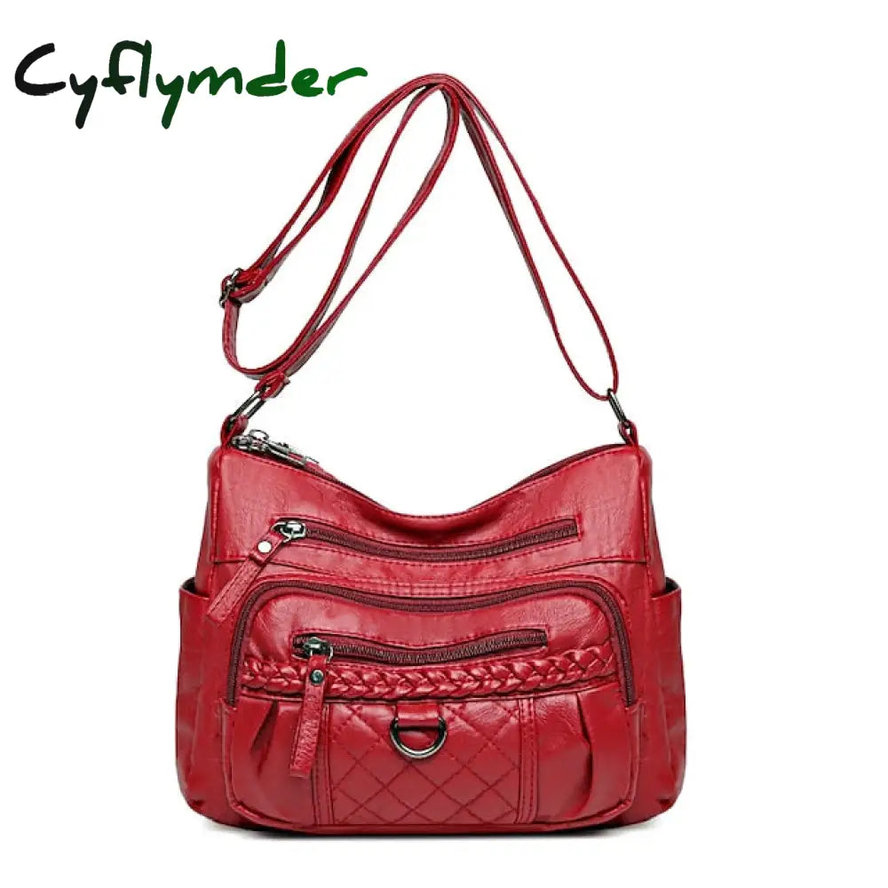 Cyflymder Women’s Crossbody Bag Shoulder Hobo Pu Leather Outdoor Daily Holiday Buttons Zipper