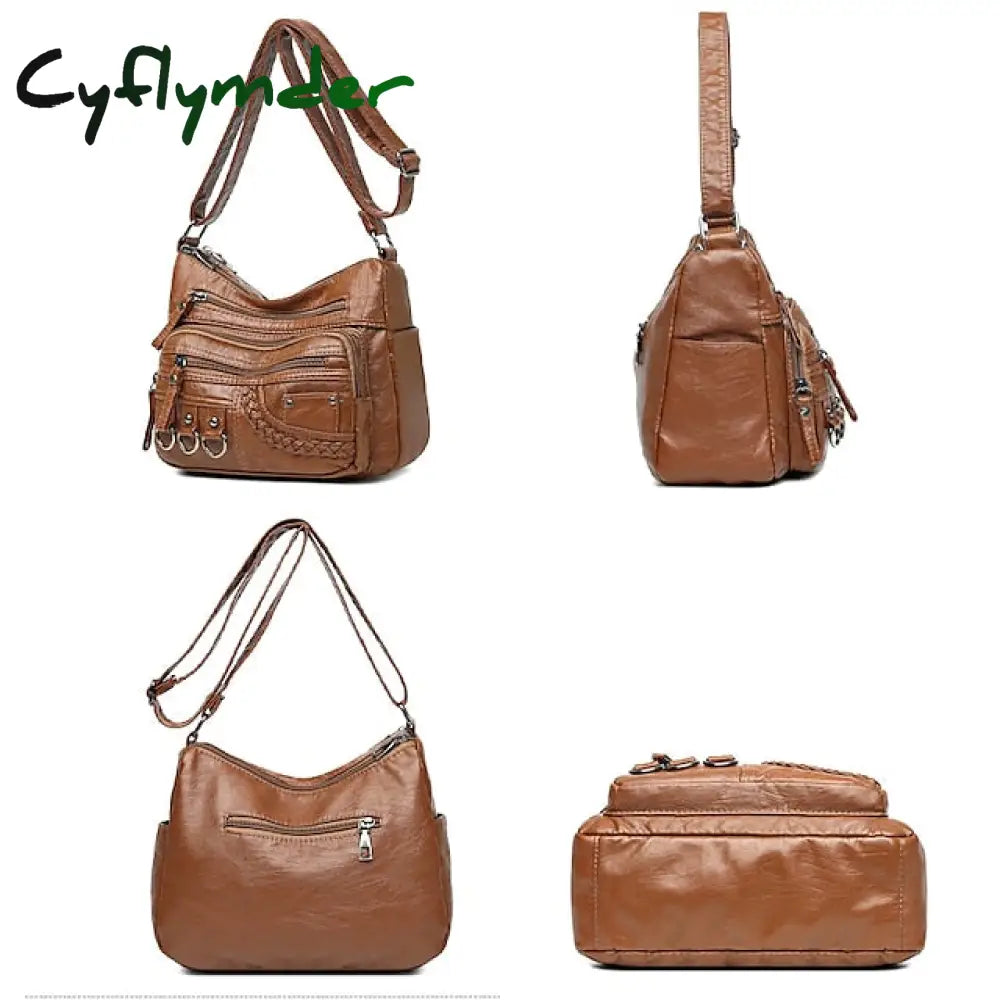 Cyflymder Women’s Crossbody Bag Shoulder Hobo Pu Leather Outdoor Daily Holiday Rivet Buttons
