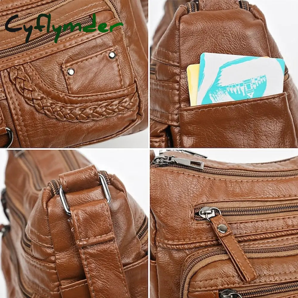 Cyflymder Women’s Crossbody Bag Shoulder Hobo Pu Leather Outdoor Daily Holiday Rivet Buttons