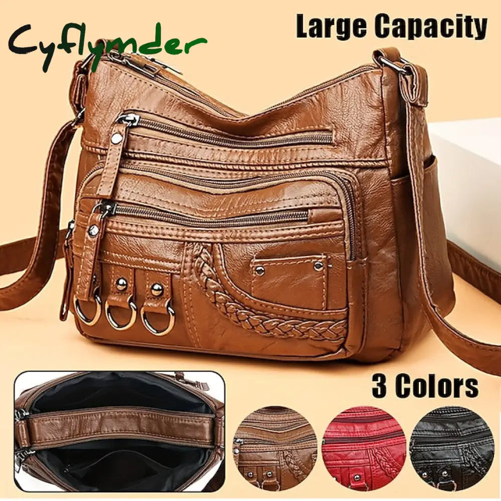 Cyflymder Women’s Crossbody Bag Shoulder Hobo Pu Leather Outdoor Daily Holiday Rivet Buttons