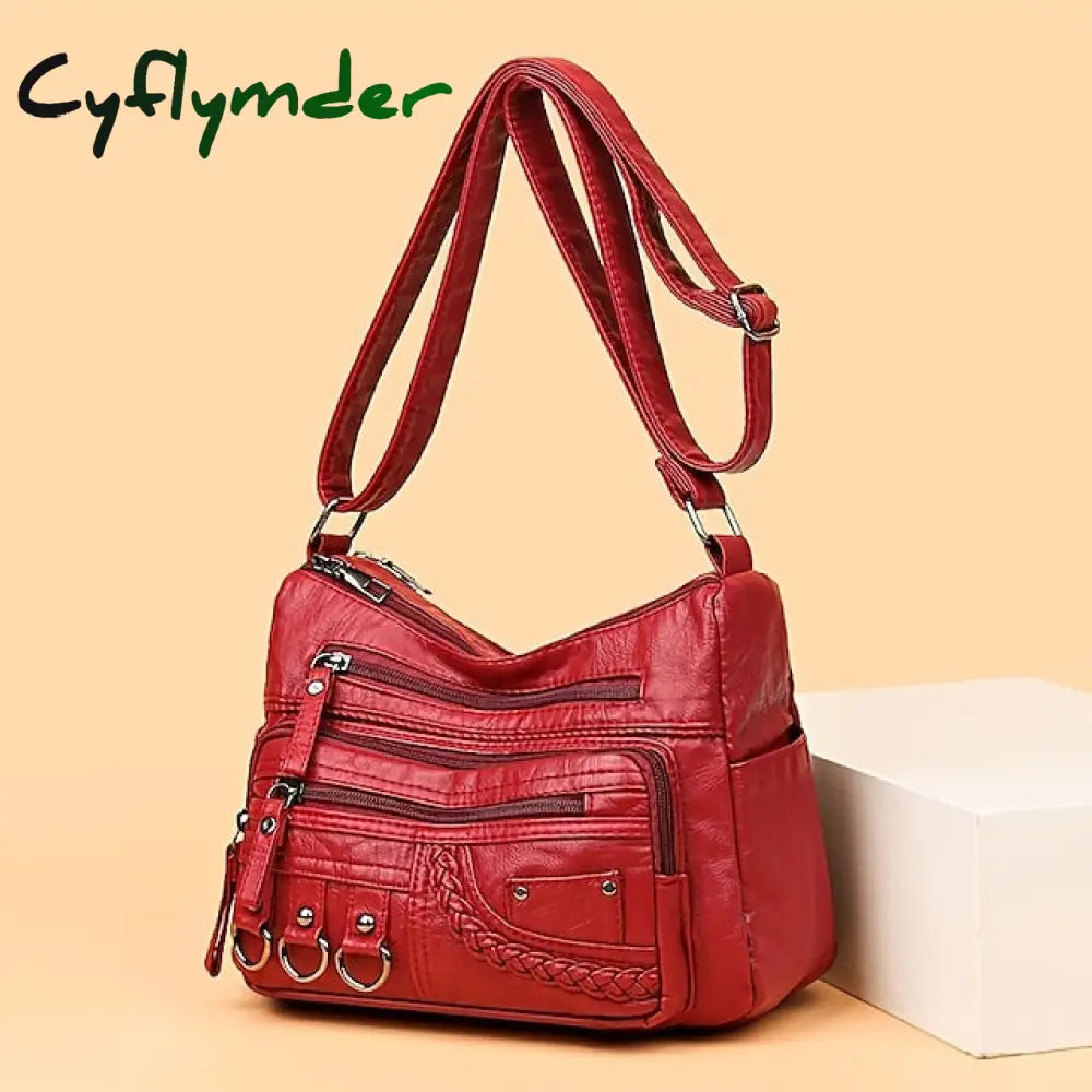 Cyflymder Women’s Crossbody Bag Shoulder Hobo Pu Leather Outdoor Daily Holiday Rivet Buttons