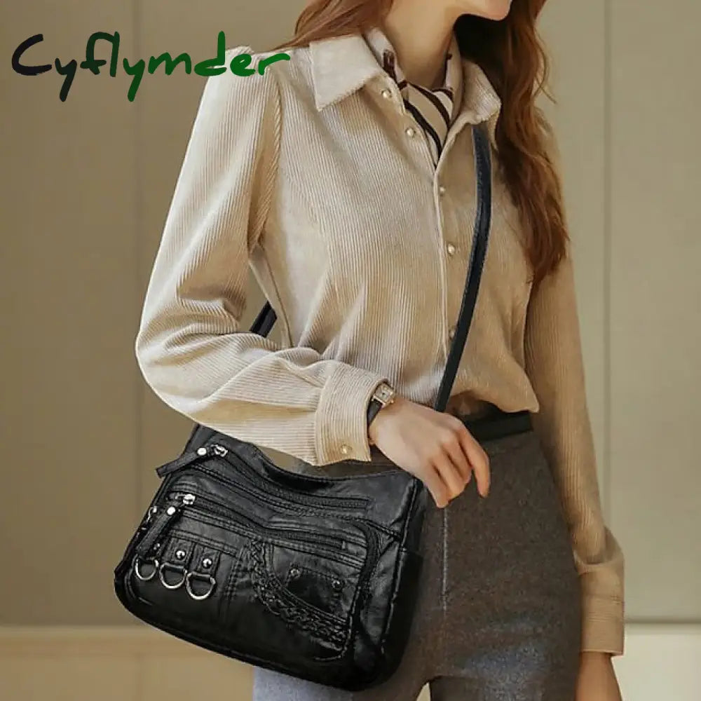 Cyflymder Women’s Crossbody Bag Shoulder Hobo Pu Leather Outdoor Daily Holiday Rivet Buttons
