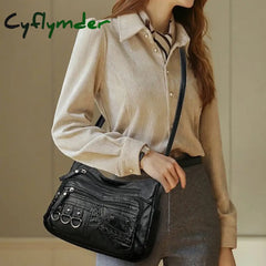 Cyflymder Women’s Crossbody Bag Shoulder Hobo Pu Leather Outdoor Daily Holiday Rivet Buttons