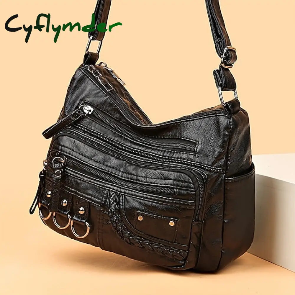Cyflymder Women’s Crossbody Bag Shoulder Hobo Pu Leather Outdoor Daily Holiday Rivet Buttons