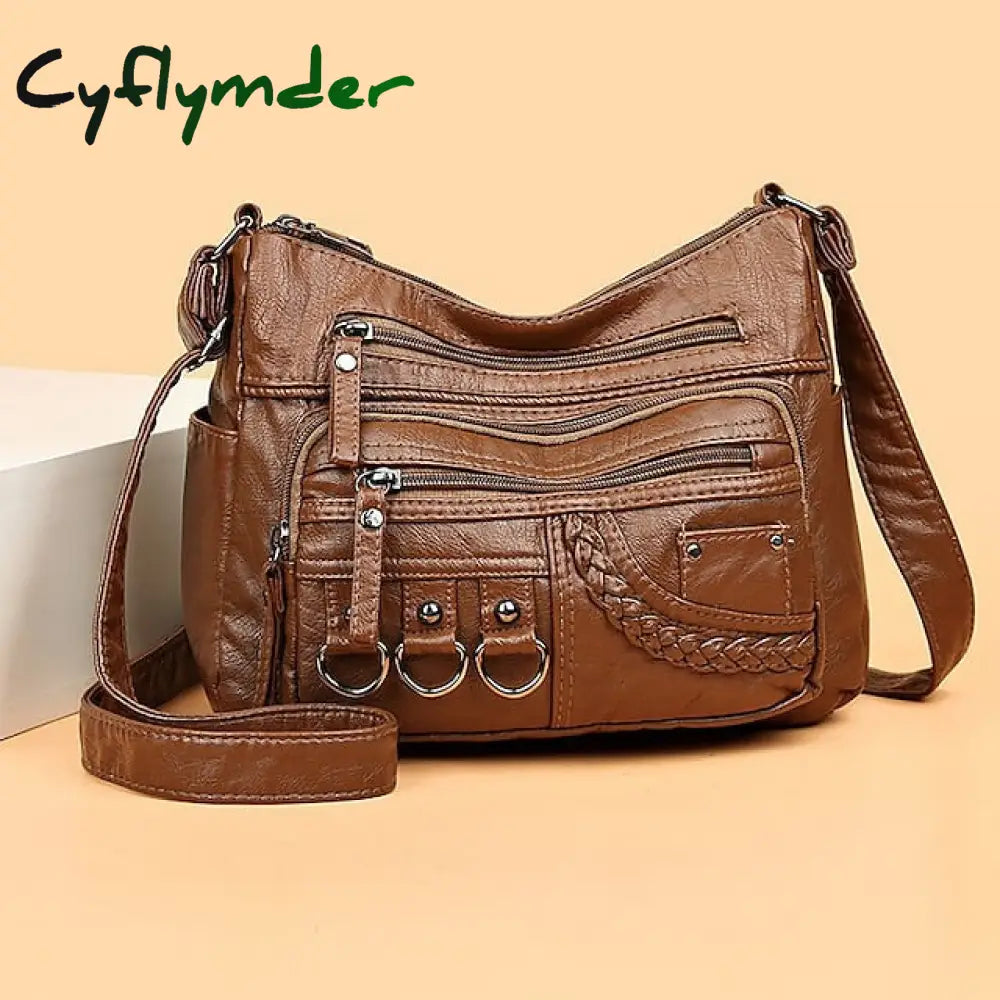 Cyflymder Women’s Crossbody Bag Shoulder Hobo Pu Leather Outdoor Daily Holiday Rivet Buttons
