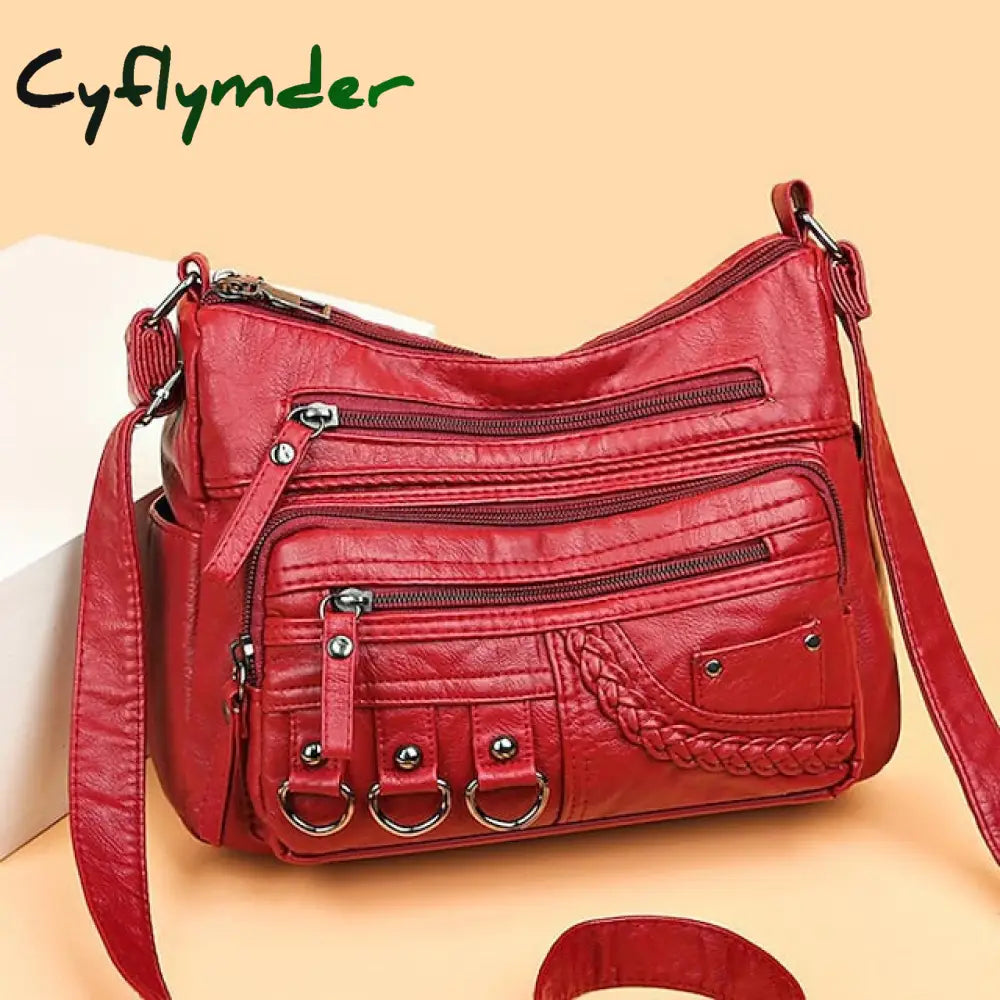 Cyflymder Women’s Crossbody Bag Shoulder Hobo Pu Leather Outdoor Daily Holiday Rivet Buttons