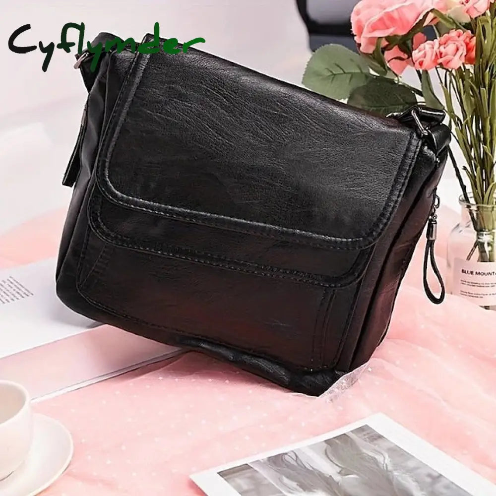 Cyflymder Women’s Crossbody Bag Shoulder Messenger Pu Leather Outdoor Daily Holiday Zipper Large