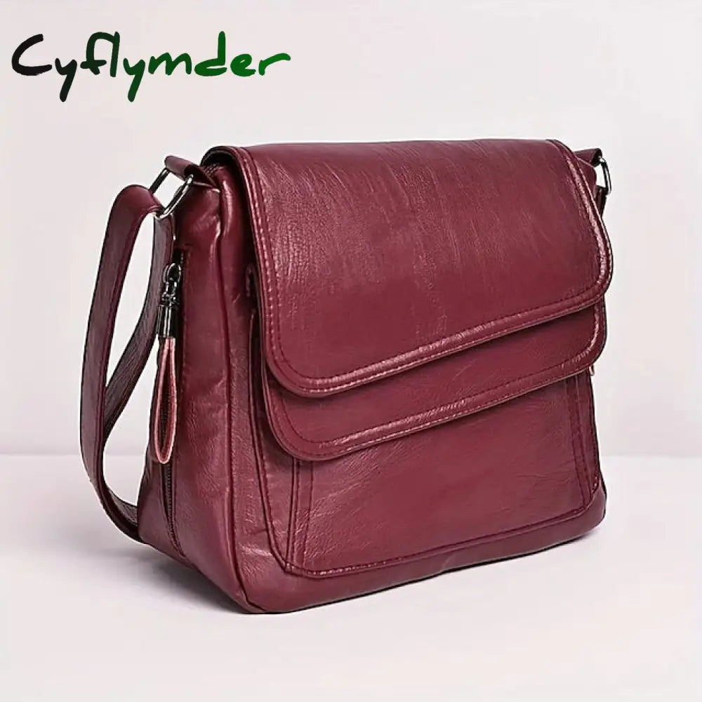 Cyflymder Women’s Crossbody Bag Shoulder Messenger Pu Leather Outdoor Daily Holiday Zipper Large