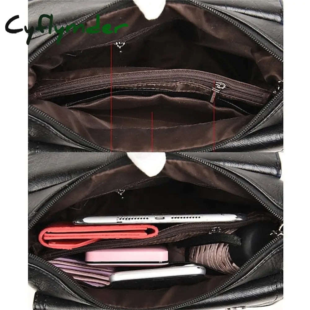 Cyflymder Women’s Crossbody Bag Shoulder Messenger Pu Leather Outdoor Daily Holiday Zipper Large