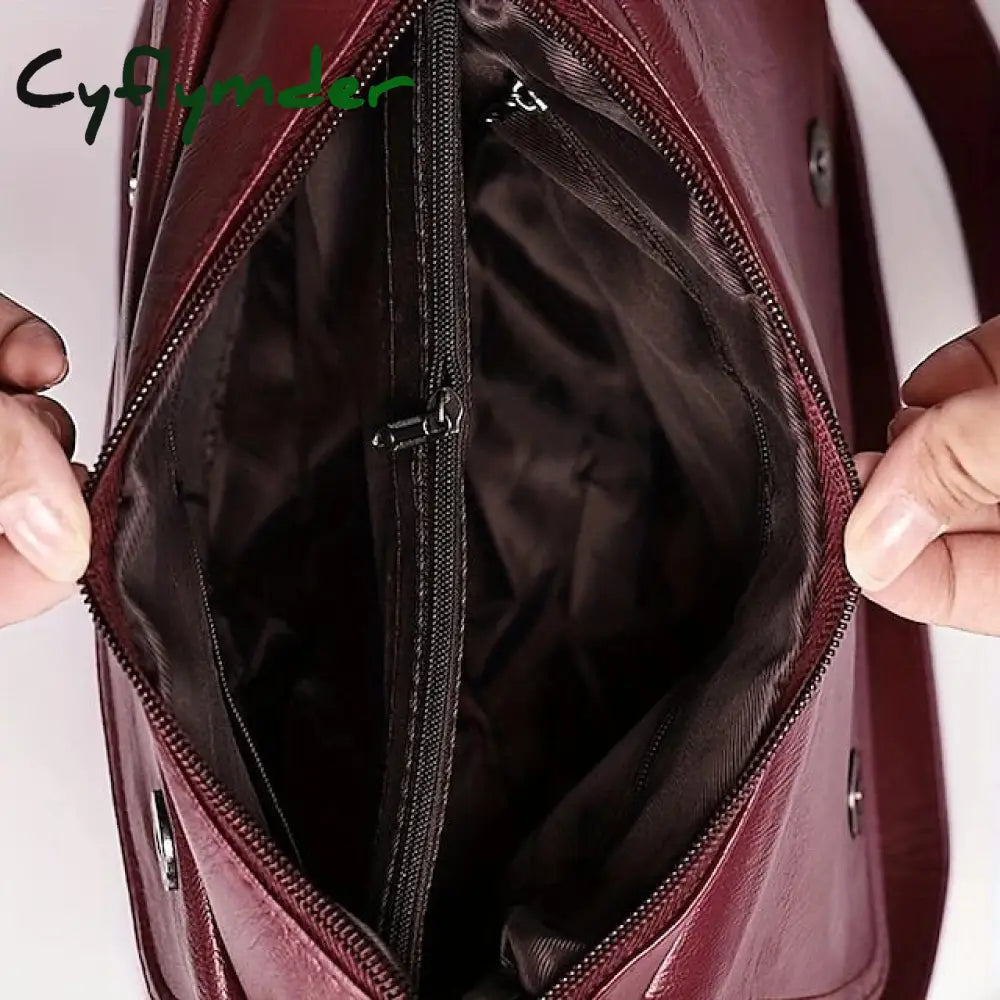 Cyflymder Women’s Crossbody Bag Shoulder Messenger Pu Leather Outdoor Daily Holiday Zipper Large