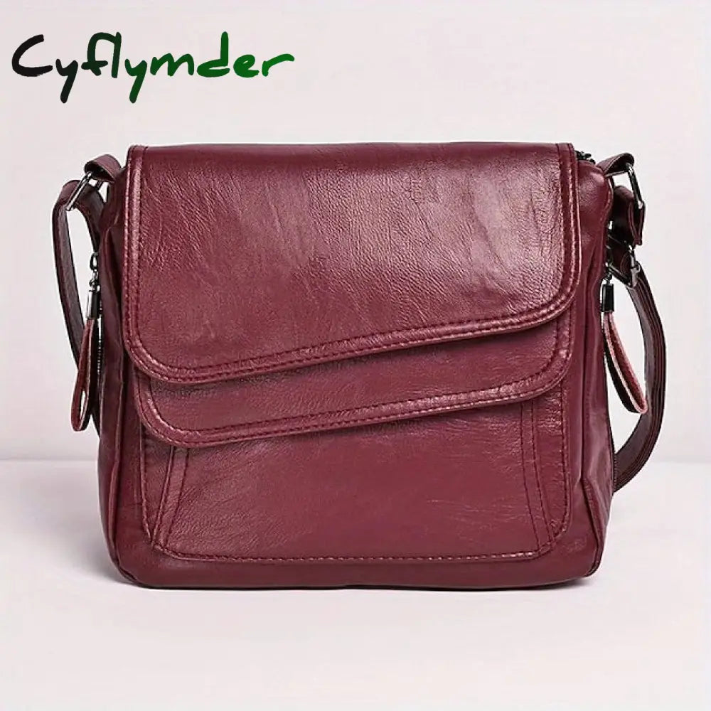 Cyflymder Women’s Crossbody Bag Shoulder Messenger Pu Leather Outdoor Daily Holiday Zipper Large