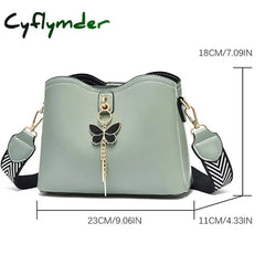 Cyflymder Women’s Crossbody Bag Shoulder Pu Leather Office Daily Holiday Pendant Zipper Adjustable