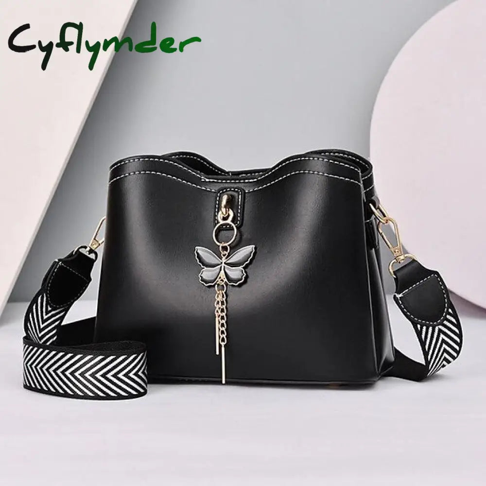 Cyflymder Women’s Crossbody Bag Shoulder Pu Leather Office Daily Holiday Pendant Zipper Adjustable