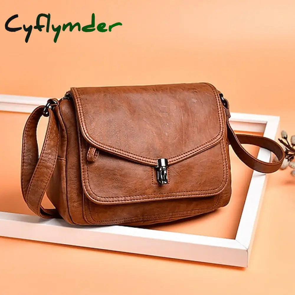 Cyflymder Women’s Crossbody Bag Shoulder Satchel Pu Leather Outdoor Daily Holiday Buckle Zipper