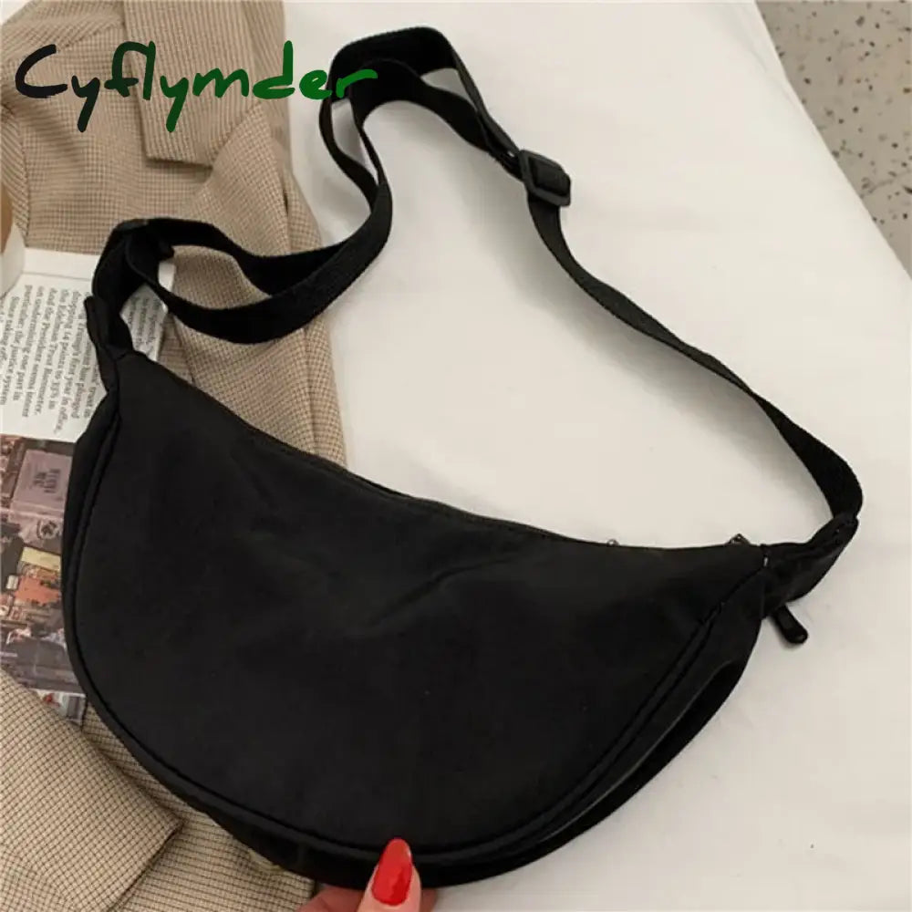 Cyflymder Women’s Crossbody Dumpling Shape Lightweight Underarm Knapsack Nylon Large Capacity