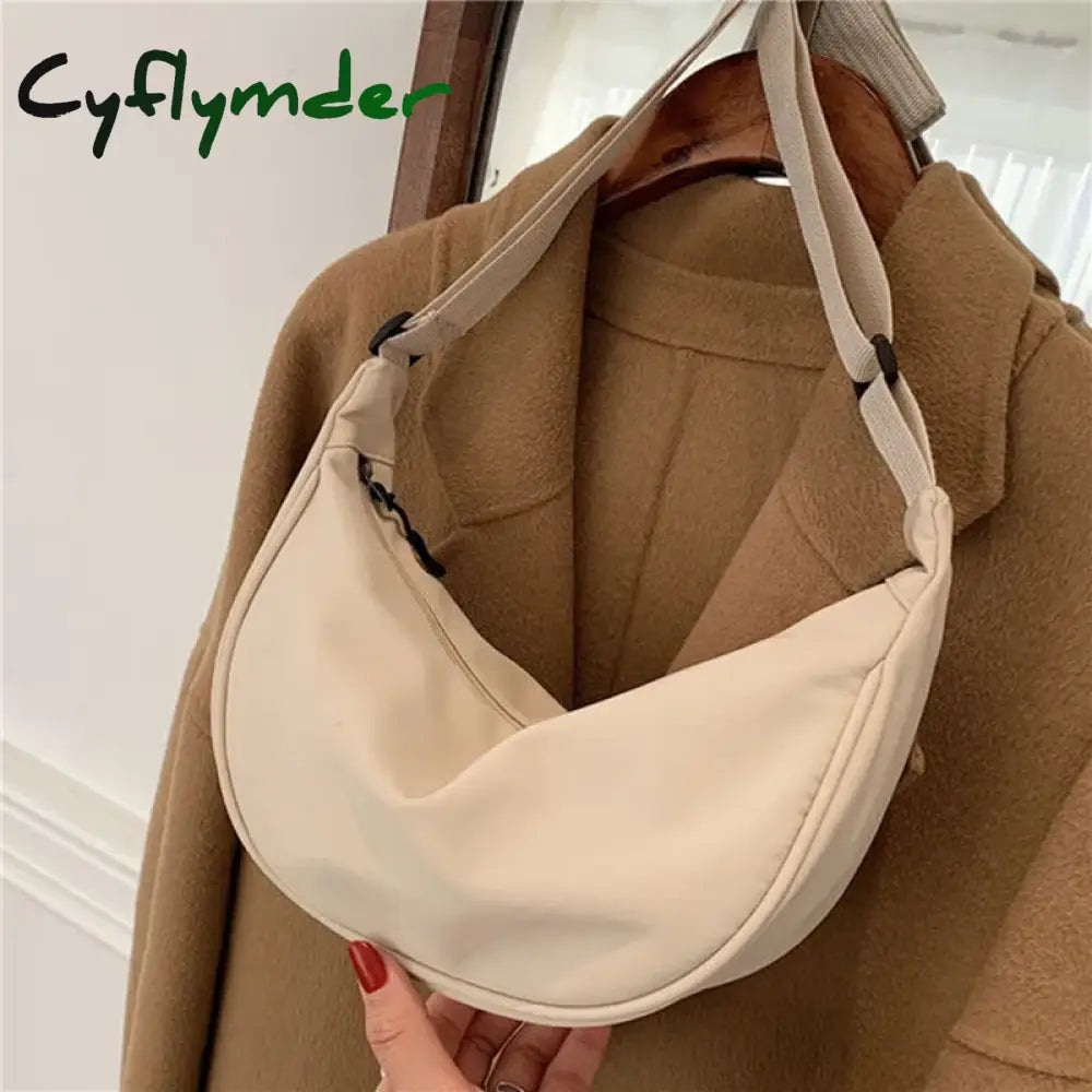 Cyflymder Women’s Crossbody Dumpling Shape Lightweight Underarm Knapsack Nylon Large Capacity