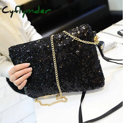 Cyflymder Women’s Evening Clutch Bag Glitter Sequin Handbag Luxury Sparkling Wedding Christmas