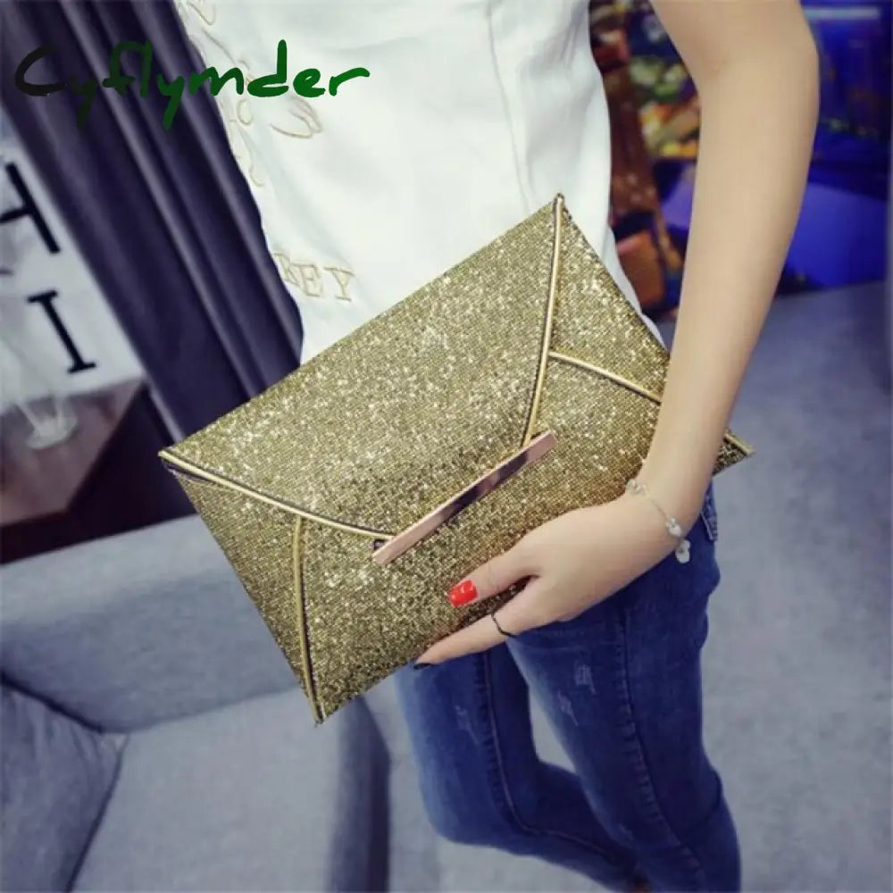 Cyflymder Women’s Evening Clutch Bag Glitter Sequin Handbag Luxury Sparkling Wedding Christmas