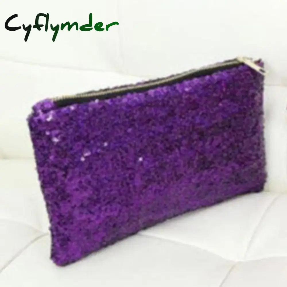 Cyflymder Women’s Evening Clutch Bag Glitter Sequin Handbag Luxury Sparkling Wedding Christmas