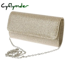 Cyflymder Women’s Evening Shoulder Bag Bridal Clutch Party Prom Wedding Envelope Handbag Champange