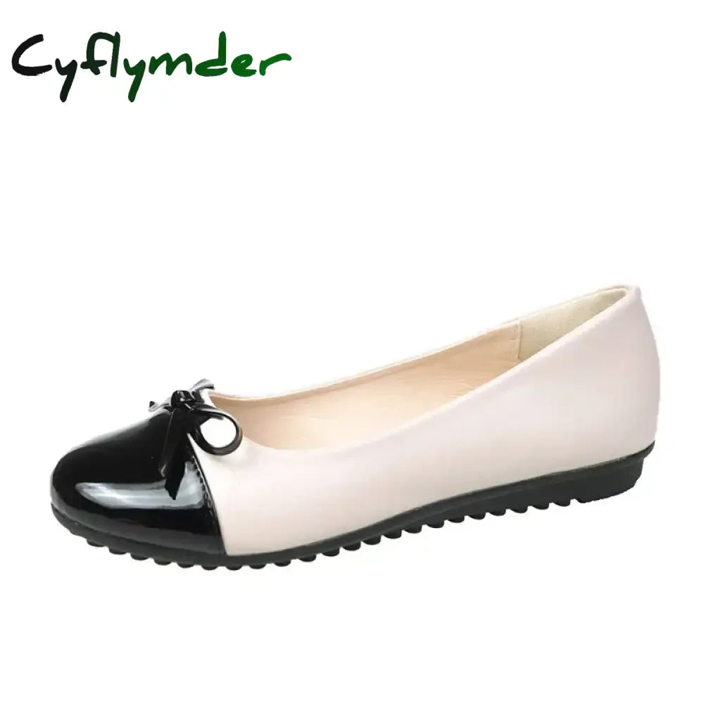 Cyflymder Women’s Flats Shoes Fashion Ballerina Woman Slip-on Loafers Elegant Bow-knot Flat Shoes Ladies Mother Shoes