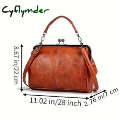 Cyflymder Women’s Handbag Crossbody Bag Pu Leather Office Shopping Daily Zipper Adjustable Large